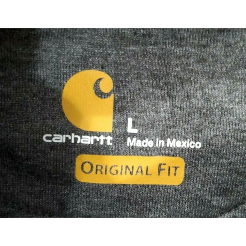Carhartt Mens K124 Gray Fleece Sweatshirt Large - Picture 3 of 3